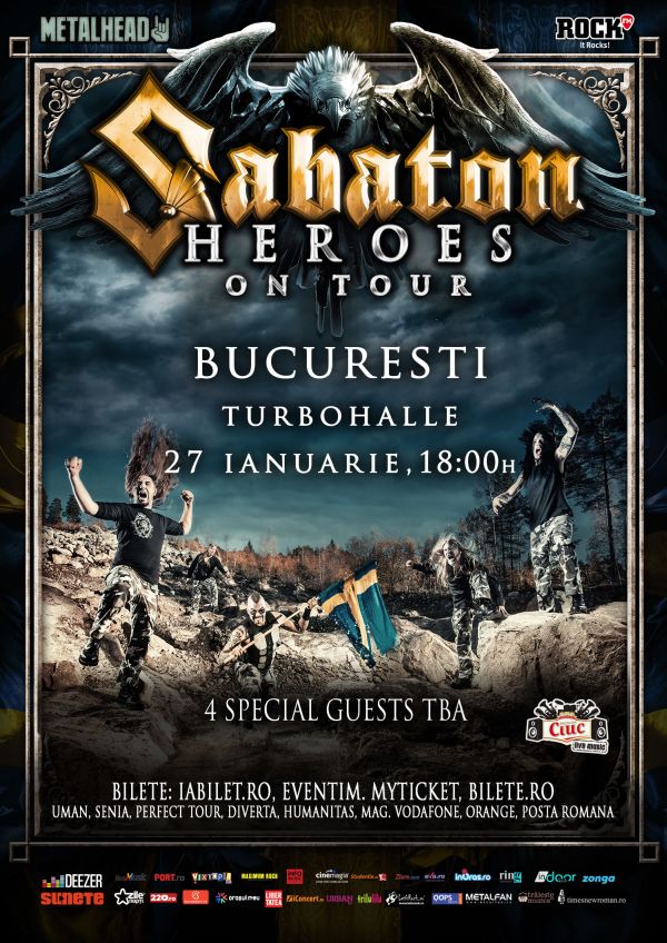 Sabaton: Lansare de album la Bucuresti, pe 27 ianuarie